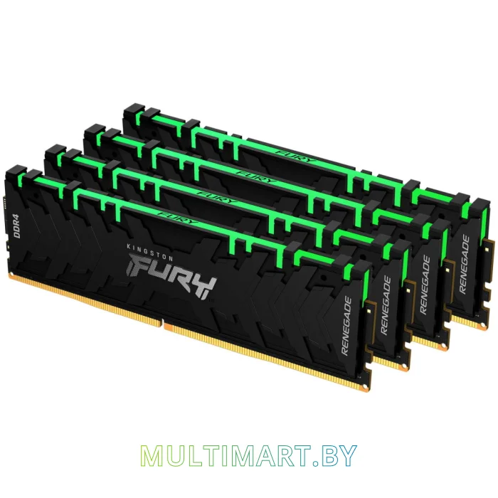 Оперативная память Kingston FURY Renegade RGB 4x8GB DDR4 PC4-24000 (KF430C15RBAK4/32)